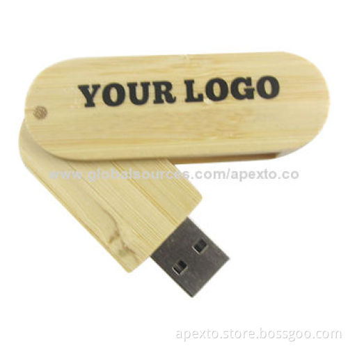 Wooden Swivel USB Flash Drive for Apple's Mac and PC, OEM and OEM Orders Accepted
